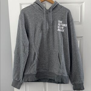 Gray Hoodie with 'The Future is on Mars' Print